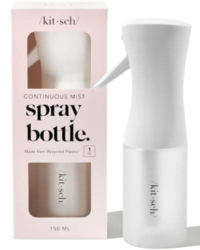 Kitsch Continuous Spray Bottle for Hair – Fine Mist Water Mister & Water Spray Bottle – Recycled Hair Spray Bottle – Spray Bottles for Cleaning, Styling, Plants & More – White, 150ml - Image 1