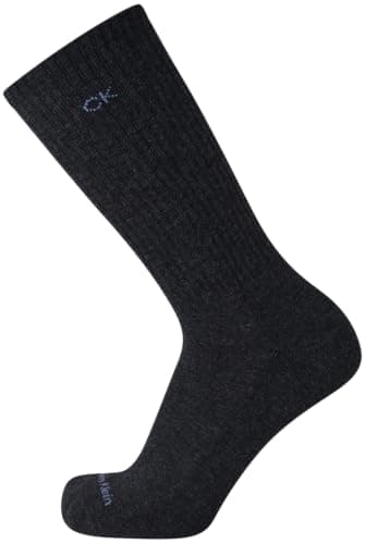 Calvin Klein Mens Crew Socks - 12 Pack Soft Stretch Breathable Athletic Socks for Men for Sports and Running (Size 7-12), Size 7-12, Heather Assorted - Image 5