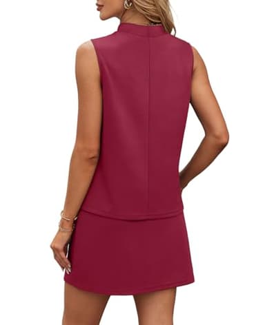 XIEERDUO Summer Sets Women 2 Piece Outfits Matching Skort Skirt Sets Tennis Dresses Traval Beach Fashion Vacation Fashion Clothing 2025 XS - Image 5