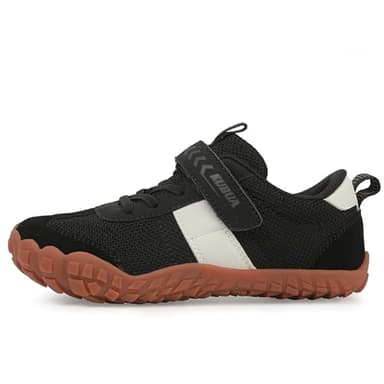 KUBUA Kids Barefoot Shoes Boys Girls Sneakers Lightweight Durable Tennis Shoes School Gym Sports Black 3.5 Big Kid - Image 2
