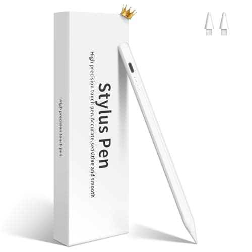 Stylus Pen for iPad, Compatible with Apple iPad 2018-2025,Pencil P6th-10th Generation-2X Fast Charge Compatible with Apple iPad Pro 11"/12.9"/M4, iPad Air 3/4/5/M2, iPad mini 5/6 Gen-White - Image 1