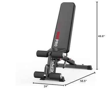 Keppi 1200LB Weight Bench, Heavy Duty Bench1000 PRO Adjustable Workout Bench Press Set for Home Gym Strength Training, Removable Foot Catch for Incline Flat Decline Sit Up Bench for Full Body Fitness - Image 9