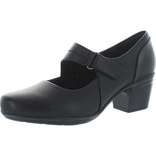 Clarks Womens Emslie Lulin Pumps-Shoes, Black, 8 Wide US - Image 1