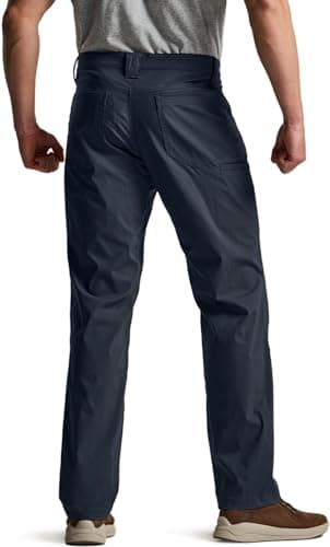 CQR Men's Vent Stretch Pants, Quick Dry Lightweight Casual Cargo Pants, Water Resistant Straight-Fit Utility Work Pants, Sedona Urban Pants Operator Navy, 34W x 32L - Image 2