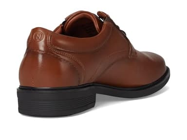Nunn Bush Men's Jarvis Plain Toe Oxford Dress Casual Business Formal Lace Up, Cognac, 10 Wide - Image 5