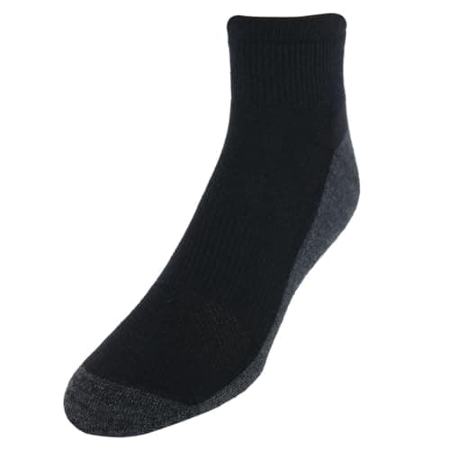 Hanes Men's, X-Temp Cushioned Ankle Socks, 12-Pack, Black-12 Pack, 6-12 - Image 1