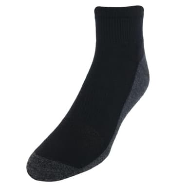 Hanes Men's, X-Temp Cushioned Ankle Socks, 12-Pack, Black-12 Pack, 6-12 - Image 1