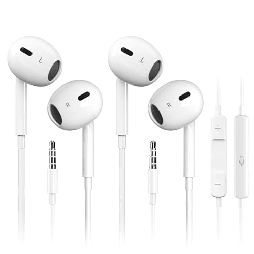 Antool Wired Earbuds,【Ultra Clear Calls & no Noise】 Headphones Earbuds Wired 3.5mm, in-Ear Earphones with Mic, Compatible with iPhone/iPad/Android/Laptop/PC 【2 Pack】 - Image 1