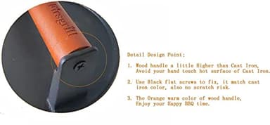 Firsgrill Burger Press 7.08" Round & 8.3”X4.3”Rectangle Heavy-Duty Cast Iron Smash Meat Steak With Wood Handle for Blackstone Camp chef Pitboss Weber Treager Griddle Grills (Round & Rectangle) - Image 5