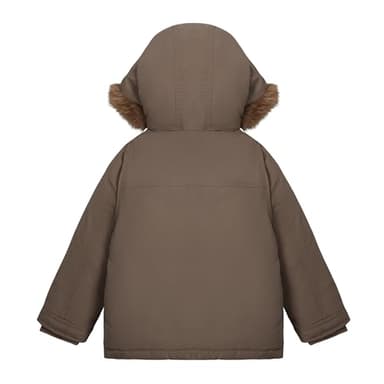Carter's Baby Boy's Warm Winder Parka Hooded Jacket, Brown - Image 3