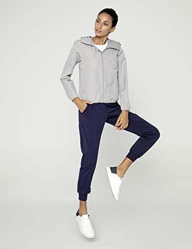 AJISAI Women's Petite Joggers Pants with Pockets Drawstring Sweatpants for Running Workout Lounge Wear Navy 25" XS - Image 2
