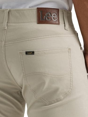 Lee Men's Extreme Motion Slim Straight Jean Stone (Twill) 32W x 32L - Image 6