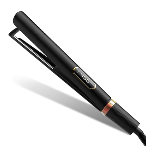 Nicebay 1” Ttanium Flat Iron, Fast Heating Hair Straightener & Curler,with 5 Temp Settings, Negative Ion Technology,Travel-Friendly，Smooth Salon Design - Image 1