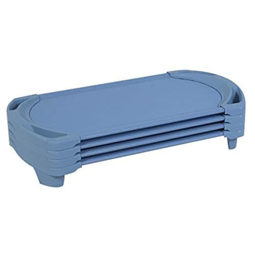 Children’s Factory SpaceLine Nap Cots, Kids Daycare and Preschool Sleeping Cot, Toddler Size, Set of 4, Wedgewood Blue - Image 1