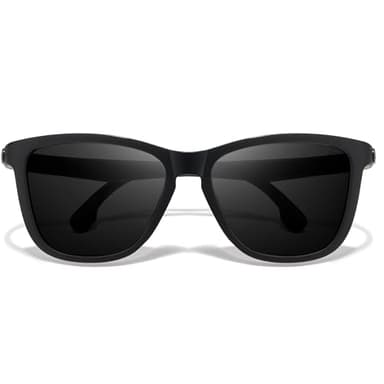 kimorn Polarized Sunglasses Flexible Bendable Temples Cycling Running Golf Fishing Sun glasses (Black) - Image 1