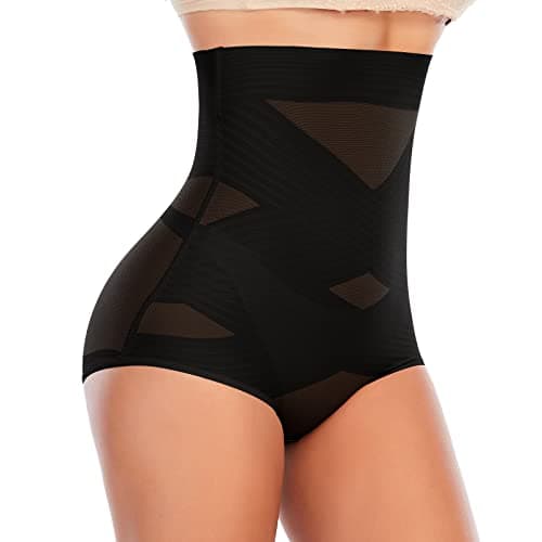 Werena Tummy Control Shapewear Underwear for Women High Waisted Body Shaper Panties Shaping Briefs(#01 Black(smooth Fabric),Small) - Image 1