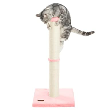 Karolpar 34inch Cat Scratching Post with Natural Sisal Rope 4.3Inch Large Diameter Scratcher Post Tree for Indoor Cats Pink - Image 7