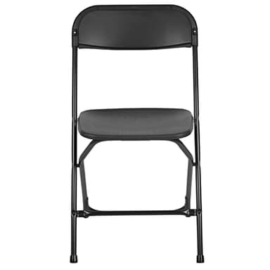 Flash Furniture Hercules Set of 10 Indoor/Outdoor Heavy-Duty Plastic Folding Chairs, Foldable Commercial Stacking Chairs with 650-lb. Static Weight Capacity, Black - Image 13