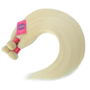 HELLOSH 613 Bundles Human Hair 24 26 28 Inch Blonde Straight Bundles Human Hair 100% Unprocessed 12A Brazilian Virgin Hair 3 Bundles Human Hair Straight 613 Quick Weave Bundles - Image 2