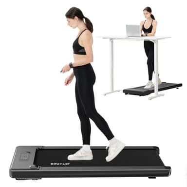 Bifanuo Walking Pad - Under Desk Treadmill for Home/Office, Portable with Remote Control LED Display - Ideal for Fitness Enthusiasts - Image 1