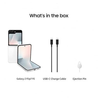 Samsung Galaxy Z Flip7 FE Cell Phone, 128GB AI Smartphone, Unlocked Android, Long Battery Life, 2025, US 1 Yr Manufacturer Warranty, White - Image 8