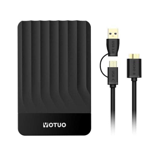 YOTUO Portable External Hard Drive Storage Expansion Mobile HDD USB 3.0 for PC, Mac, Desktop, Laptop, PS4, PS5, Xbox One X/S, Xbox 360, Xbox Series X/S, Office & Game (Black, 750GB) - Image 1