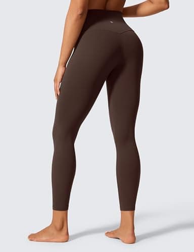 CRZ YOGA Womens Butterlift High Waisted Workout Leggings 25" - Pilates Gym Athletic Yoga Pants Buttery Soft Hot Fudge Brown Large - Image 2