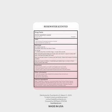 Touchland Glow Mist Revitalizing Hand Sanitizer Spray, Rosewater scented, 1FL. OZ. Travel Size - Image 8