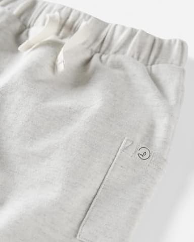 little planet by carter's Baby 2-Pack Pants Made with Organic Cotton, Gravel Gray, NB - Image 3
