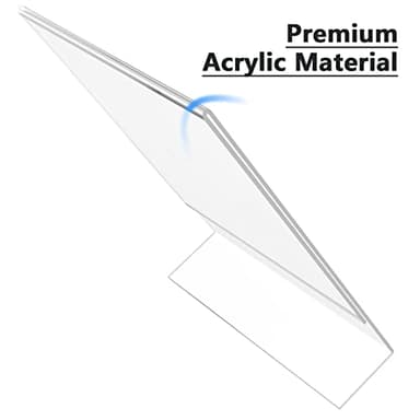 MaxGear 6 Pack Acrylic Sign Holder 8.5 X 11, Plastic Paper Holder With Vertical Slanted Back, Picture Photo Frames Display Stand Flyer and Document Organizer for Office Desktop Use - Image 3