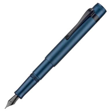 Hongdian M2 Black Forest Mini Fountain Pen, Extra Fine Soft Nib & Sleek Shape Aluminium Short Pocket Travel Pen (Midnight Blue) - Image 2