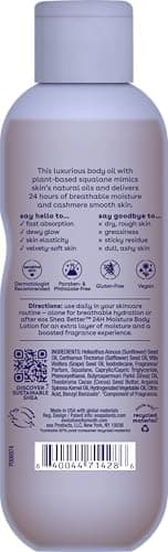 eos Cashmere Body Oil, Vanilla Cashmere, 24 Hour Moisture, Plant-Based Squalane to Soothe, Soften And Smooth Dry Skin, 6 fl oz - Image 9