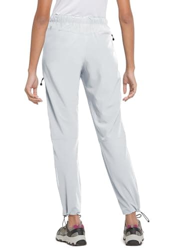 baleaf Cargo Pants for Women Petite Joggers Lightweight Quick Dry Pant Water Resistant 27'' Travel Workout Athletic Cool Gray Size S - Image 3