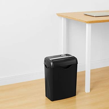 Amazon Basics 6 Sheet Cross Cut Paper and Credit Card Home Office Shredder with 3.8 Gallon Bin, Black - Image 9