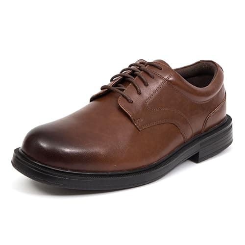 Deer Stags Men's Times Plain Toe Oxford,Brown2,8 W - Image 1