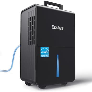 Gasbye 4500 Sq.Ft. Most Efficient Energy Star 2024 Dehumidifier for Basement with Drain Hose, Max 115 Pints/D Dehumidifier for Large Room, [45dB Quiet Compressor], Easy Drainage, Auto-restart, Black - Image 1