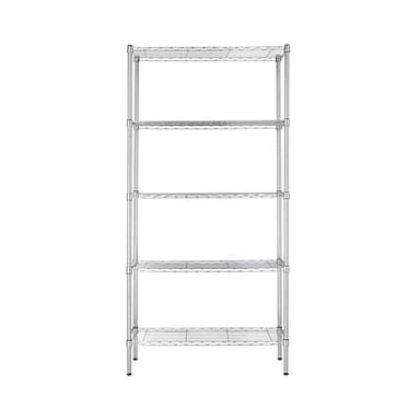 Amazon Basics 5-Shelf Adjustable Heavy Duty Steel Wire Rack Storage Shelving Organizer for Kitchen, Garage, 36" L x 14" W x 72" H, Chrome - Image 6