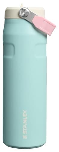 Stanley IceFlow Flip Straw 2.0 Water Bottle 24 oz | Built-In Straw for Travel and Sports | Lightweight and Leak Resistant | Insulated Stainless Steel | BPA-Free | Poolside - Image 1