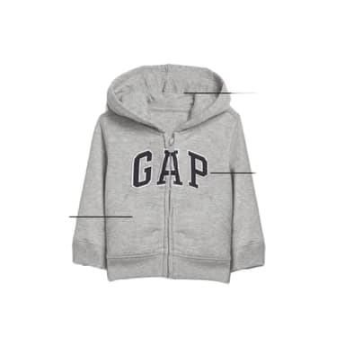 GAP Unisex Baby Playtime Favorites Logo Full Zip Hoodie Hooded Sweatshirt, Blue Camo, 4 YRS - Image 2