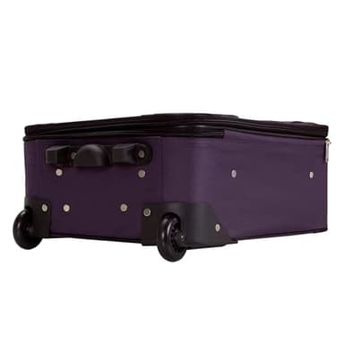 Rockland Fashion Expandable Softside Upright Luggage Set, Purple, 2-Piece (14/19) - Image 5