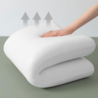 Moccabebe Memory Foam Pillow with Cooling Cover, Bed Pillow for Sleeping, Medium Pillow for Back/Side/Stomach Sleepers, Queen Size - Image 5