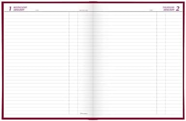 Brownline® 2025 Traditional Daily Planner, Untimed Journal, 12 Months, January to December, Perfect Binding, 10" x 7.875", Bright Red (C550.RED-25 - Image 5