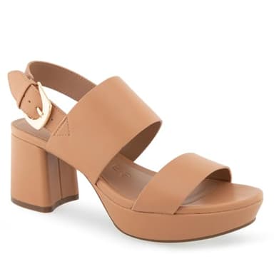 Aerosoles Women's CAMILIA Heeled Sandal, Natural, 7 Wide - Image 2