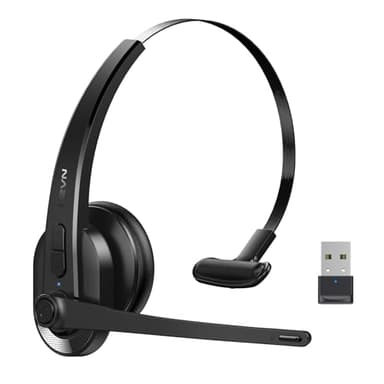 LEVN Wireless Headset with Mic for Work, Bluetooth Headset with Microphone-AI Noise Cancelling, Single-Ear Wireless Headphones with Mic & USB Dongle for PC/Computer/Call Center/Laptop/Teams/Zoom/Home - Image 1