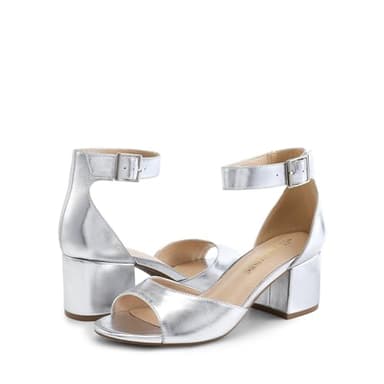 DREAM PAIRS Womens Heels, Chunk Low Heel Comfortable Pump Sandals Dress Shoe,Size 11,Silver-Metallic,CHUNKLE - Image 2