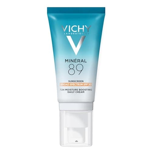 Vichy Minéral 89 Face Sunscreen SPF 30, Hydrating Daily Sunscreen For Face SPF 30, Hyaluronic Acid + Niacinamide + Squalane Oil, No White Cast Sunscreen, Oxybenzone Free, Travel Size Sunscreen - Image 1