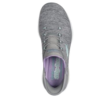 Skechers Women's Hands Free Slip Ins Summits Dazzling Haze Sneaker, Grey Mint, 6 Wide - Image 3