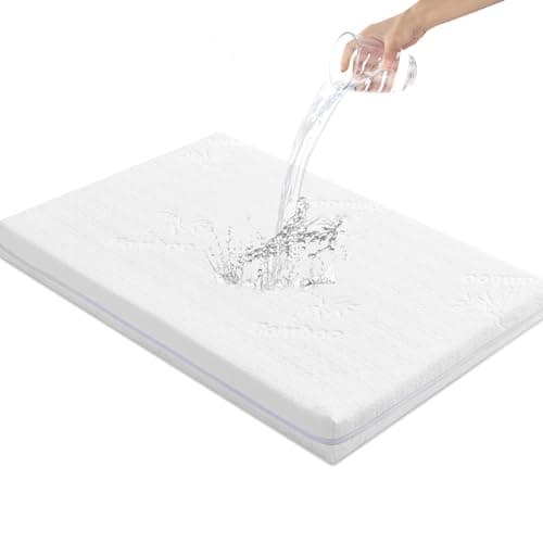 KEAWIS Bassinet Mattress pad(47x 23.6),Soft Bamboo Fiber Breathable Cover,Dual Firmness Gel Memory Foam Mattress.Fit for ADOVEL Baby Bassinet Bedside,BabyBond and ELEMARA Baby Bassinet Mattress. - Image 1