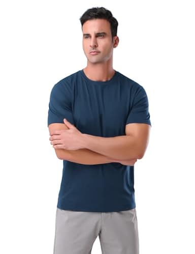 Pioneer Camp Mens Bamboo Viscose T Shirt Ultra Soft White Plain Tshirts for Men Cooling Crew Neck Casual Basic Tee Shirt - Image 4