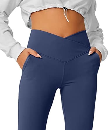 HEGALY Women's Flare Yoga Pants - Crossover Flare Leggings Buttery Soft High Waisted Workout Casual Bootcut Pants - Image 6